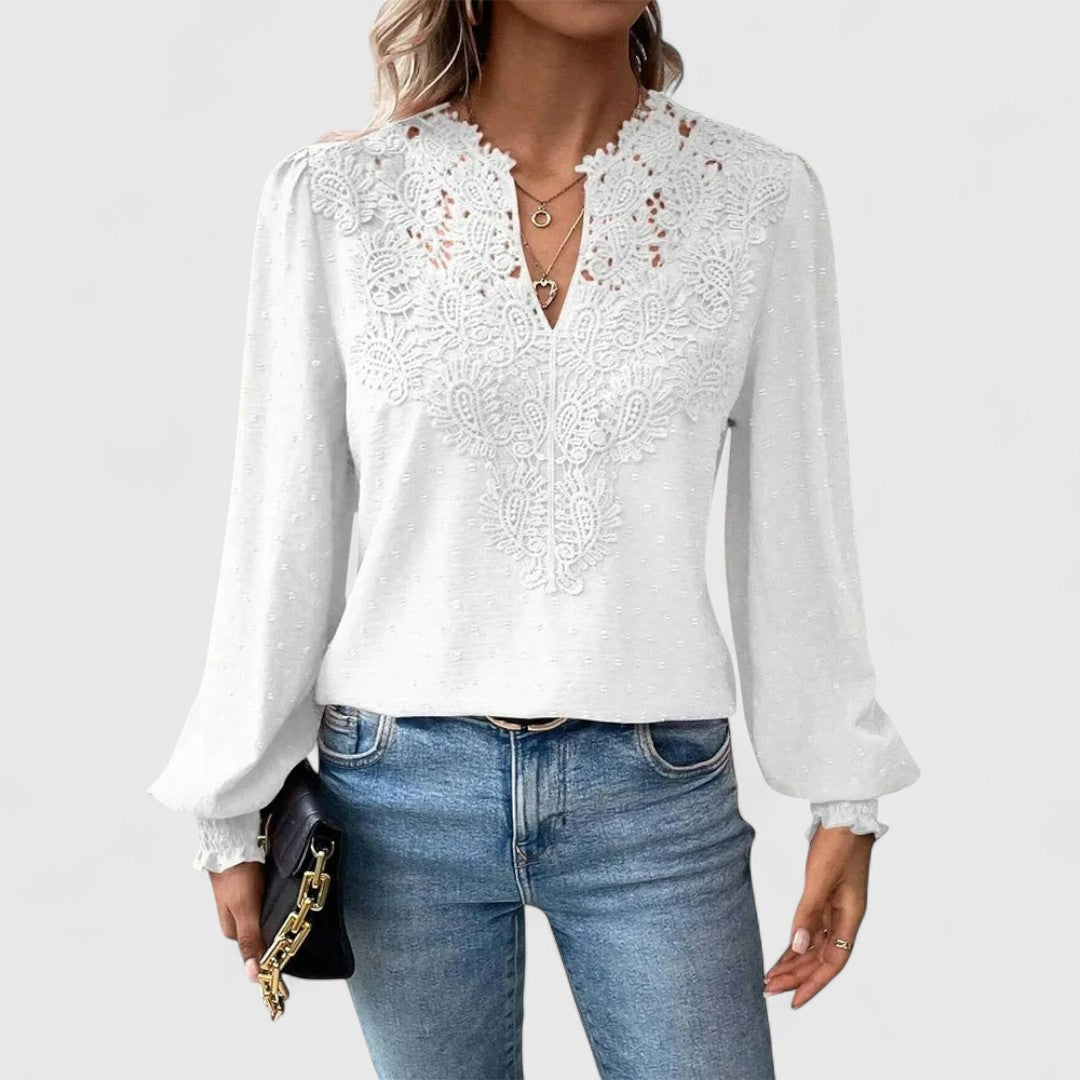 Falkenberg™ | Bluse med V-udskæring