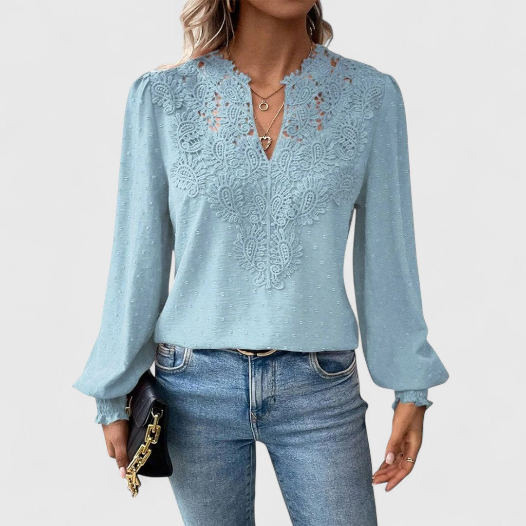 Falkenberg™ | Bluse med V-udskæring