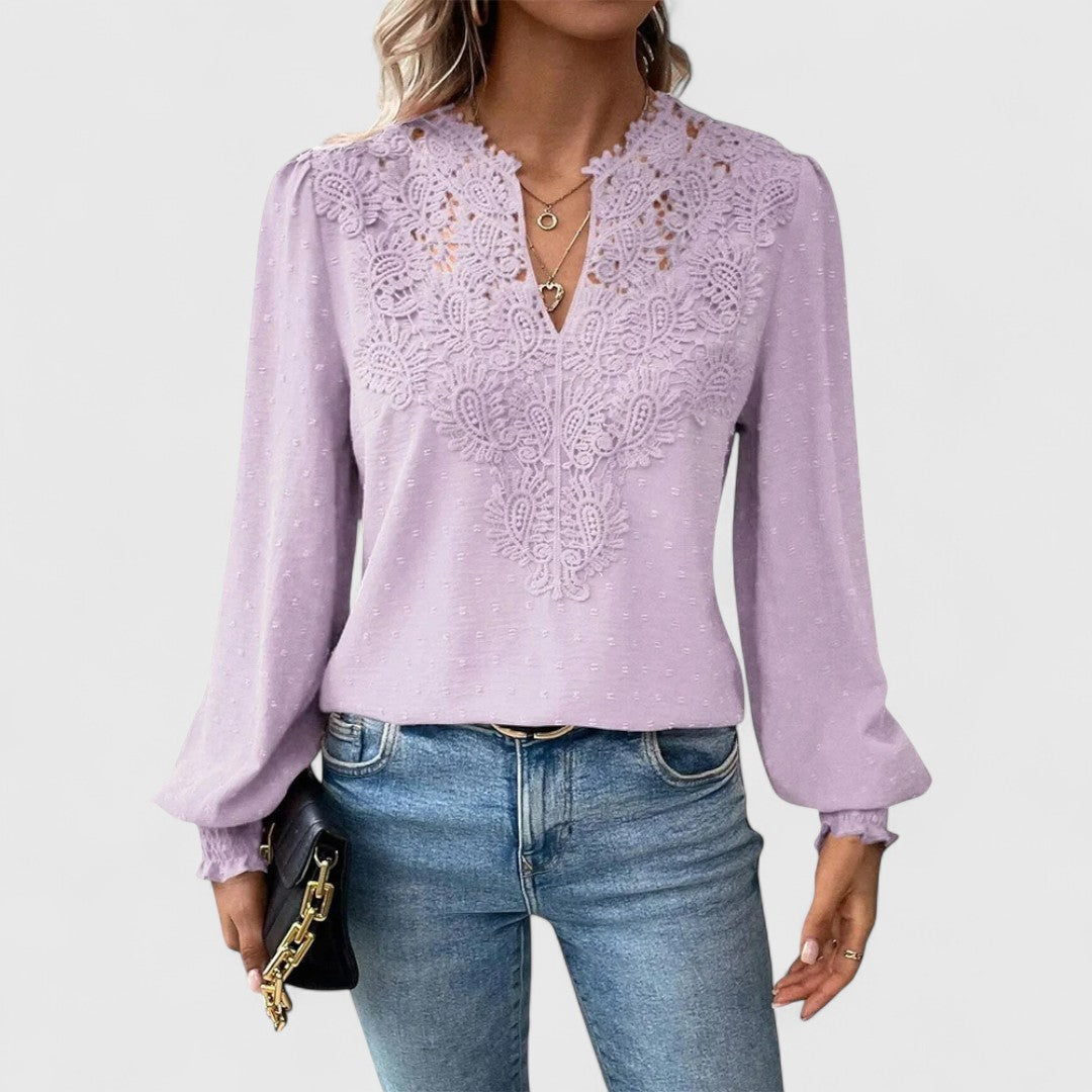 Falkenberg™ | Bluse med V-udskæring