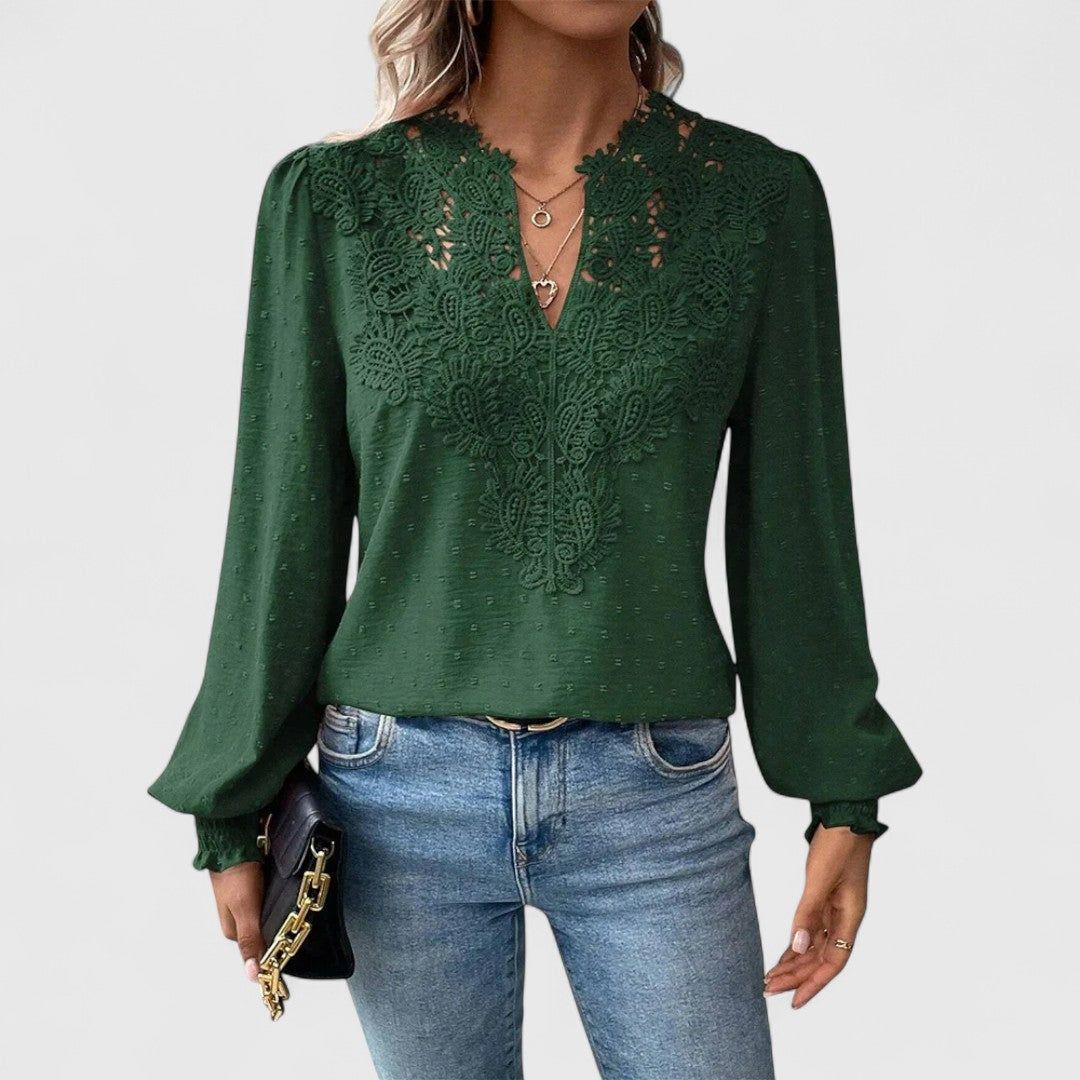 Falkenberg™ | Bluse med V-udskæring